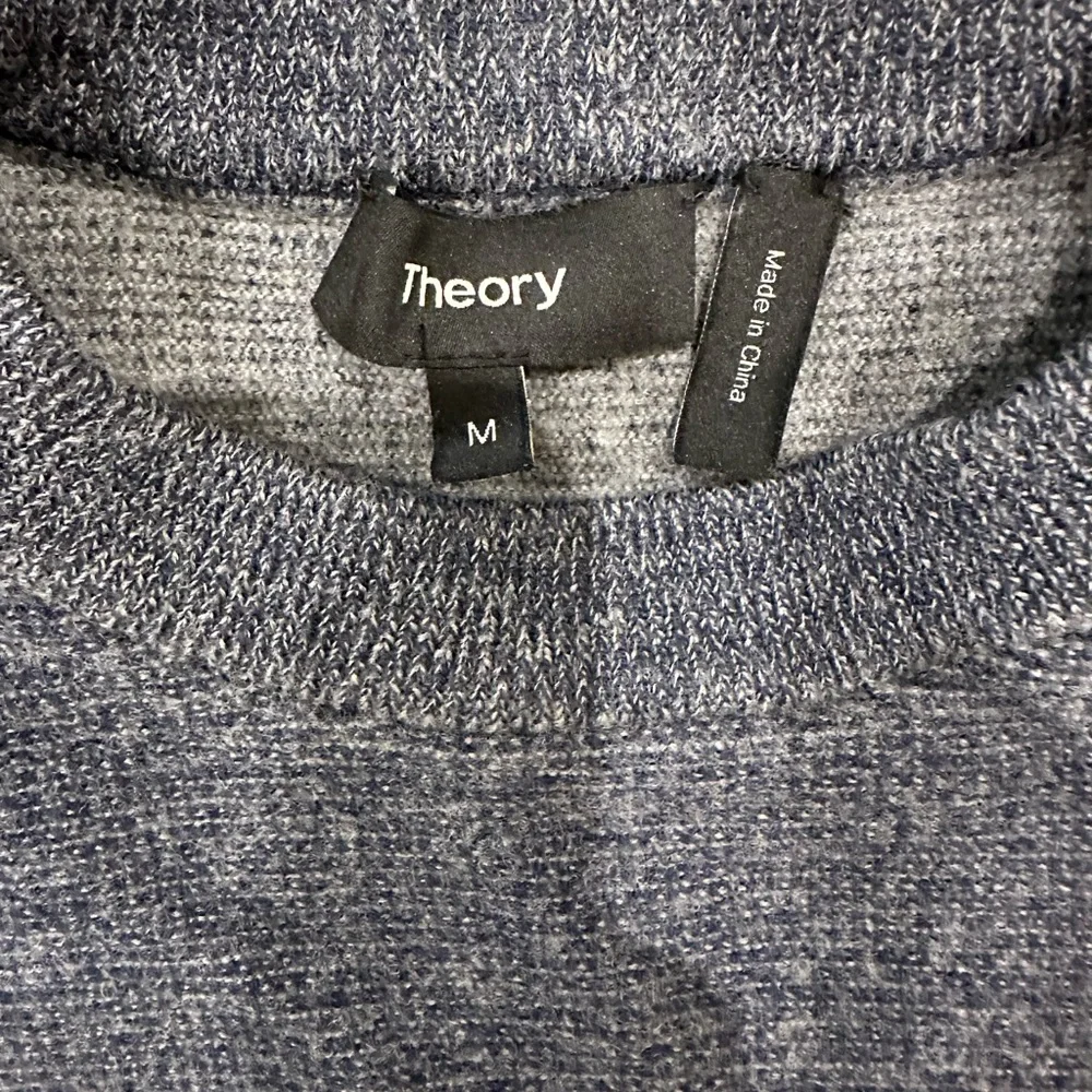 Theory Men's Blue Merino Blend Sweater